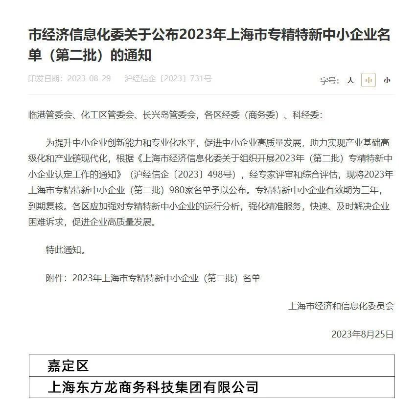 【運(yùn)營服務(wù)地圖】務(wù)實(shí)篤行做精服務(wù)，集團(tuán)喜獲“專精特新”榮譽(yù)稱號！